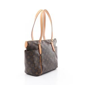Louis Vuitton Canvas Tote Brown Totally Monogram Bag Leather